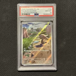 2025 POKEMON PFL EN-PHANTASMAL FLAMES ILLUSTRATION RARE PALDEAN WOOPER PSA 10 - Image 1