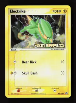 Electrike 48/106 Common Emerald Pokemon Reverse Holo Near Mint - Image 1