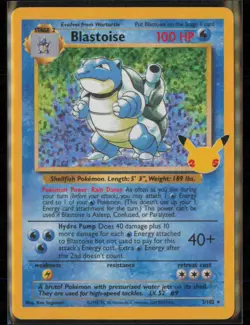 Blastoise 2/102 CEL Celebrations: Classic Collection Pokemon Holo Near Mint - Image 1
