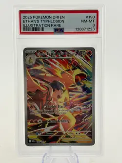 Pokemon TCG 2025 Destined Rivals - Ethans Typhlosion 190/182 IR PSA 8 - Image 1