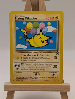 Pokemon 2001 Flying Pikachu Black Star WOTC Promo Card 25 MP - Image 4