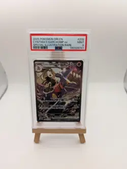 2025 Pokemon Destined Rivals Cynthia's Garchomp ex #232/182 PSA 9 - Image 1