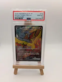 TEAM ROCKET's MOLTRES PSA 10 EX 112/098 SV10 GLORY OF TEAM ROCKET POKEMON JAP - Image 2