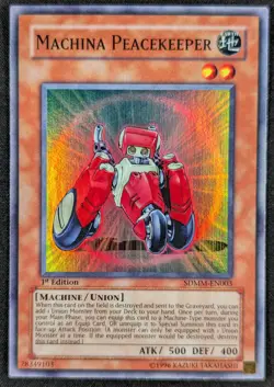 Machina Peacekeeper 1996 1st Edition Super Rare Holo Yugioh SDMM-EN003 (NM) - Image 1