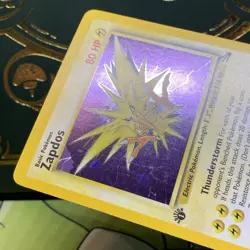 Pokemon 1999 Zapdos Fossil 1st Edition Error Corner 15/62 Holo Rare English - Image 5