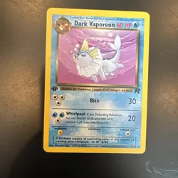 Pokemon Team Rocket Dark Vaporeon 1st Edition #45/82 TCG - Image 1