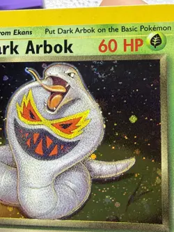 Pokemon TCG Team Rocket Dark Arbok 2/82 Unlimited Holo Rare NM-/ Semi Swirl - Image 2