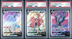 POKEMON GALARIAN MOLTRES/ARTICUNO/ZAPDOS V SEQUENTIAL SET CHILLING R 2021 PSA 10 - Image 1