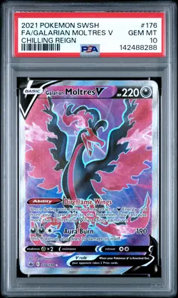 POKEMON GALARIAN MOLTRES/ARTICUNO/ZAPDOS V SEQUENTIAL SET CHILLING R 2021 PSA 10 - Image 2