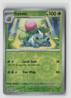 Ivysaur #002/165 Sv Scarlet & Violet 151 Uncommon Reverse Holo Pokemon TCG NM - Image 1