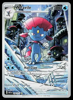 WEAVILE 228/217 ILLUSTRATION RARE ASCENDED HEROES POKEMON HOLO NM - Image 1