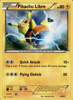 Pikachu Libre (30 30/30 Holo XY Trainer Kit: Pikachu Libre & Suicune Pokemon LP - Image 1