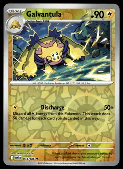 Galvantula 034/086 Uncommon White Flare Pokemon Reverse Holo Near Mint - Image 1