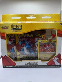 Pokemon TCG Sun & Moon Dragon Majesty Latias Pin Collection Box Factory Sealed - Image 1