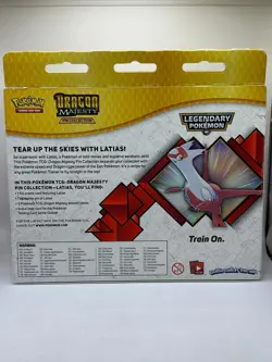 Pokemon TCG Sun & Moon Dragon Majesty Latias Pin Collection Box Factory Sealed - Image 2