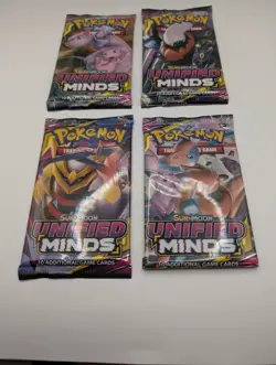 POKEMON TCG SUN & MOON UNIFIED MINDS - 4x Booster Packs - Art Set Factory Sealed - Image 2