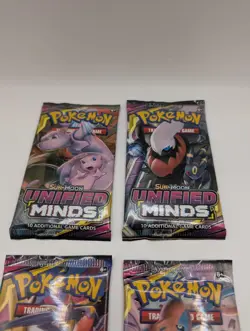 POKEMON TCG SUN & MOON UNIFIED MINDS - 4x Booster Packs - Art Set Factory Sealed - Image 3