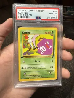 Pokemon 2000 Koffing 58/82 1st Edition Team Rocket GEM MINT PSA 10 - Image 1