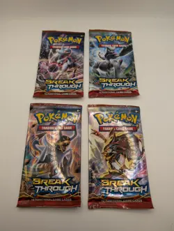Pokemon TCG: (4) XY BreakThrough Booster Packs 2015 (Complete Art-Set) - Image 1
