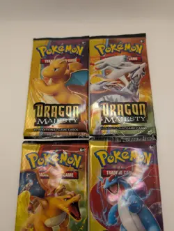 Pokemon TCG Dragon Majesty Booster Pack Art Sets (4 Packs) - Image 1