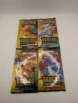 Pokemon TCG Dragon Majesty Booster Pack Art Sets (4 Packs) - Image 2