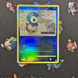 Piplup 93/130 Stamped NM -Vintage Holo Pokemon Card- Burger King Promo (3z) - Image 1