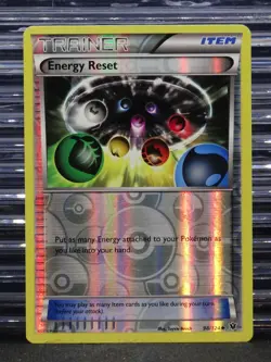 Energy Reset Trainer 2016 Pokemon XY Fates Collide 98/124 Reverse Holo TCG Card - Image 1