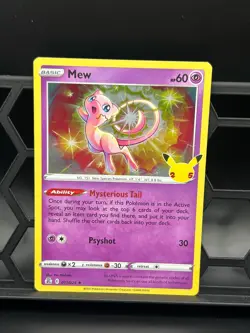 Mew 011/025 Holo Rare Celebrations Pokemon Lightly Played - Image 1