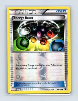 Energy Reset 98/124 Uncommon Fates Collide Pokemon Reverse Holo Near Mint - Image 1