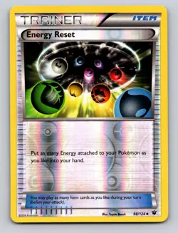 Energy Reset 98/124 Uncommon Fates Collide Pokemon Reverse Holo NM - Image 1