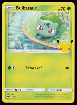 Bulbasaur 001/025 Promo McDonald's 25th Anniversary Promos Pokemon LP - Image 1