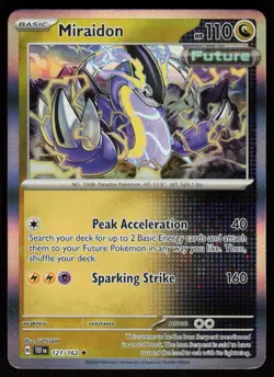Miraidon 121/162 Rare Temporal Forces Pokemon Holo Near Mint - Image 1