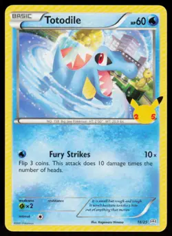 Totodile 018/025 Promo McDonald's 25th Anniversary Promos Pokemon Lightly Played - Image 1