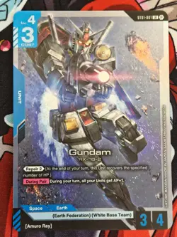 Gundam Card Game ST01-001 LR Gundam RX-78-2 Beta - Image 1
