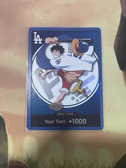 MONKEY D. LUFFY 2026 ONE PIECE x LOS ANGELES DODGERS DON PROMO CARD - Image 1