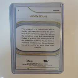 Topps 2025 Topps Chrome Disney Mickey Mouse Refractor Non-Sport Card #1 - Image 2