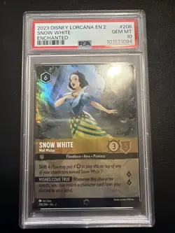 Snow White Enchanted PSA 10 2023 Disney Lorcana Rise Of The Floodborn #206 - Image 1