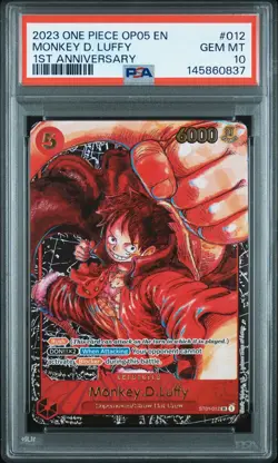 2023 One Piece Op05-Awakening Of The New Era Monkey D. Luffy PSA 10 #012 - Image 1