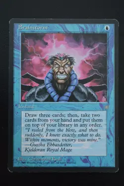 Magic The Gathering MTG BRAINSTORM Ice Age MP Moderately Played - Image 1