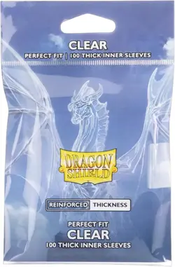 Dragon Shield - Standard Perfect Fit Thick Inner Sleeves - (100 Sleeves) - Clear - Image 1