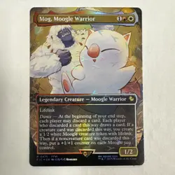 MTG Final Fantasy Mog Moogle Warrior Chocobo Track Foil NM - Image 1