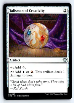 Talisman of Creativity 357 Commander: Secrets of Strixhaven Magic NM - Image 1