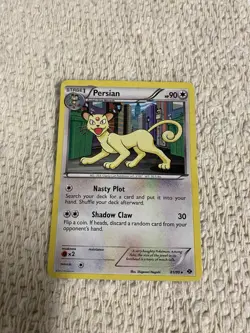 Pokemon TCG Next Destinies Persian Holo Card 81/99 Rare Played 2012 Collectible - Image 2
