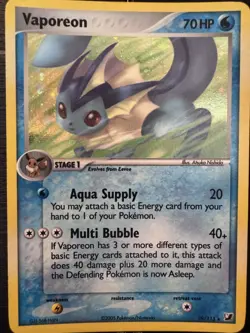 Vaporeon 19/115 Unseen Forces Holo Pokemon Card TCG NM - Image 1