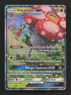 Vileplume GX 4/236 Holo GX Rare Cosmic Eclipse Pokemon Near Mint B52-87 - Image 1