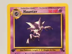 Pokemon Fossil 1st Edition Haunter Non-Holo #21/62 - Ungraded - Near-Mint - Image 2
