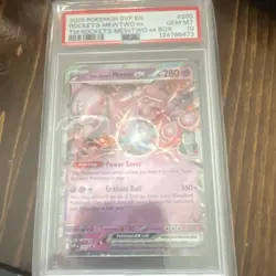 Pokemon TCG 2025 SVP Rocket's Mewtwo ex 205 Holo Promo PSA 10 English - Image 2