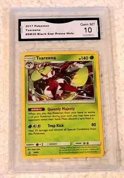 Tsareena SM26 Sun & Moon Black Star Promo HOLO Pokemon Card GRADED GMA 10 GEM MT - Image 1