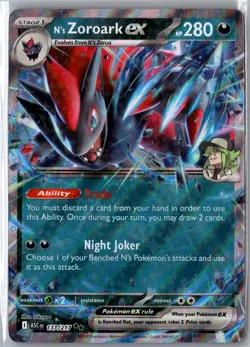 N's Zoroark ex 137/217 Double Rare ME: Ascended Heroes Pokemon Near Mint - Image 1