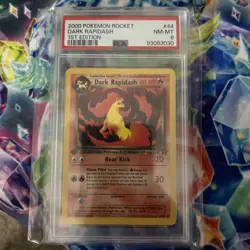 2000 Pokemon Rocket #44 - Dark Rapidash - NM/Mint - 1st Edition - PSA 8! - Image 1